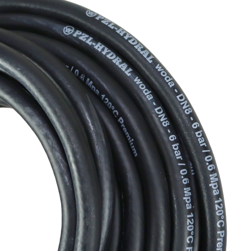 Wąż do układu chłodzenia i gorącej wody - EPDM DN08 - 6 bar / 0.6 Mpa 120C - Premium HYDRAL sprzedawany na metry