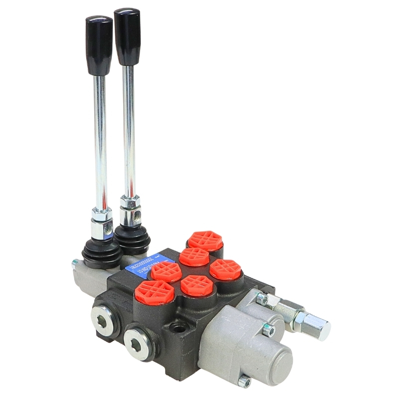 Rozdzielacz hydrauliczny dwusekcyjny ( 2-sekcyjny ) 40L/min z jedną sekcją pływającą