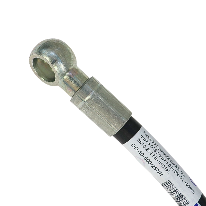 Przewód hydrauliczny 330 bar oczko D18 / oczko D18 DN10 L-600mm DN10-2SN PZL-HYDRAL