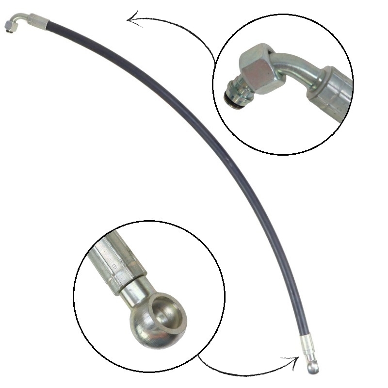 Przewód hydrauliczny DN10 330bar kolano DKOL 90 DN10 M18X1.5 12L / oczko RNM DN10 D18 L-800mm DN10-2SN PZL-HYDRAL