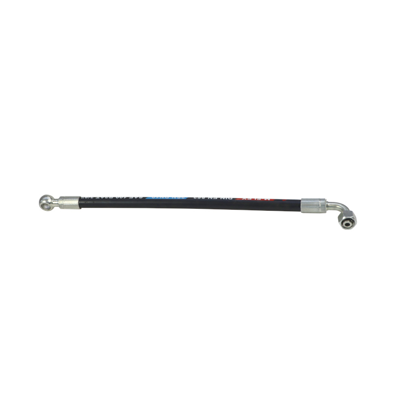 Przewód hydrauliczny DN10 330bar kolano DKOL 90 DN10 M18X1.5 12L / oczko RNR DN10 3/8 L-400mm DN10-2SN PZL-HYDRAL