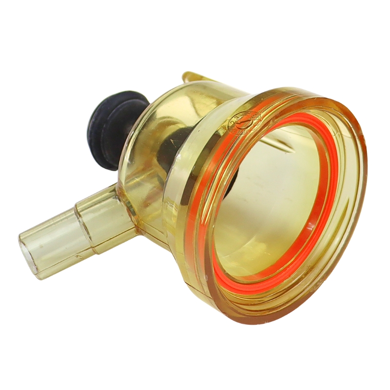 Korpus dolny przeźroczysty (wylot 14 mm) kolektora stary typ 120ml kompletny dojarka ZAGRODA