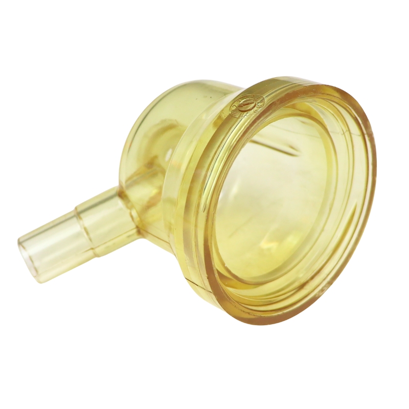 Korpus dolny przeźroczysty (wylot 14 mm) kolektora stary typ 120ml dojarka ZAGRODA