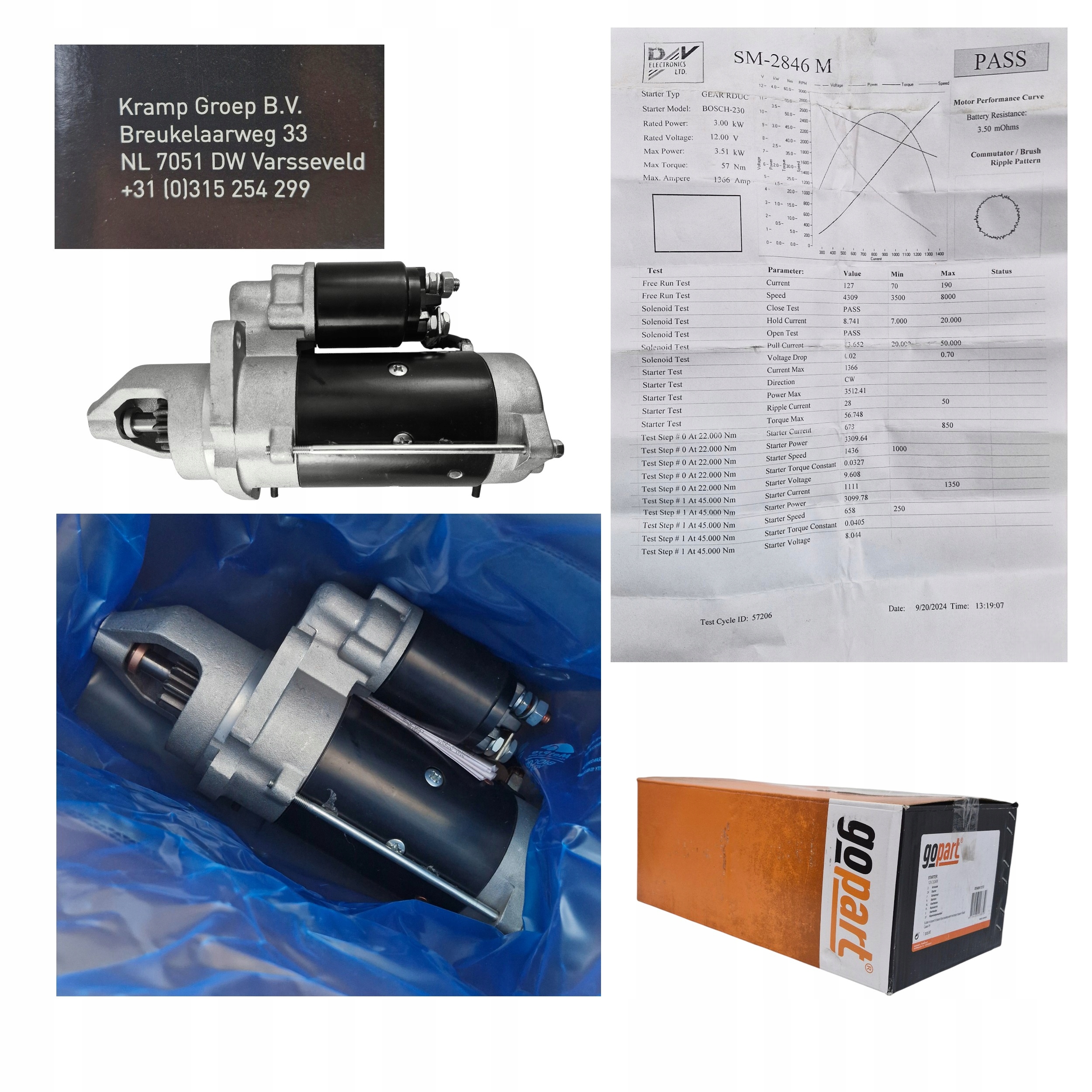 Rozrusznik Gopart Ursus C-330 C-360 C-385 12V 3kW 11 zębów STA2617272