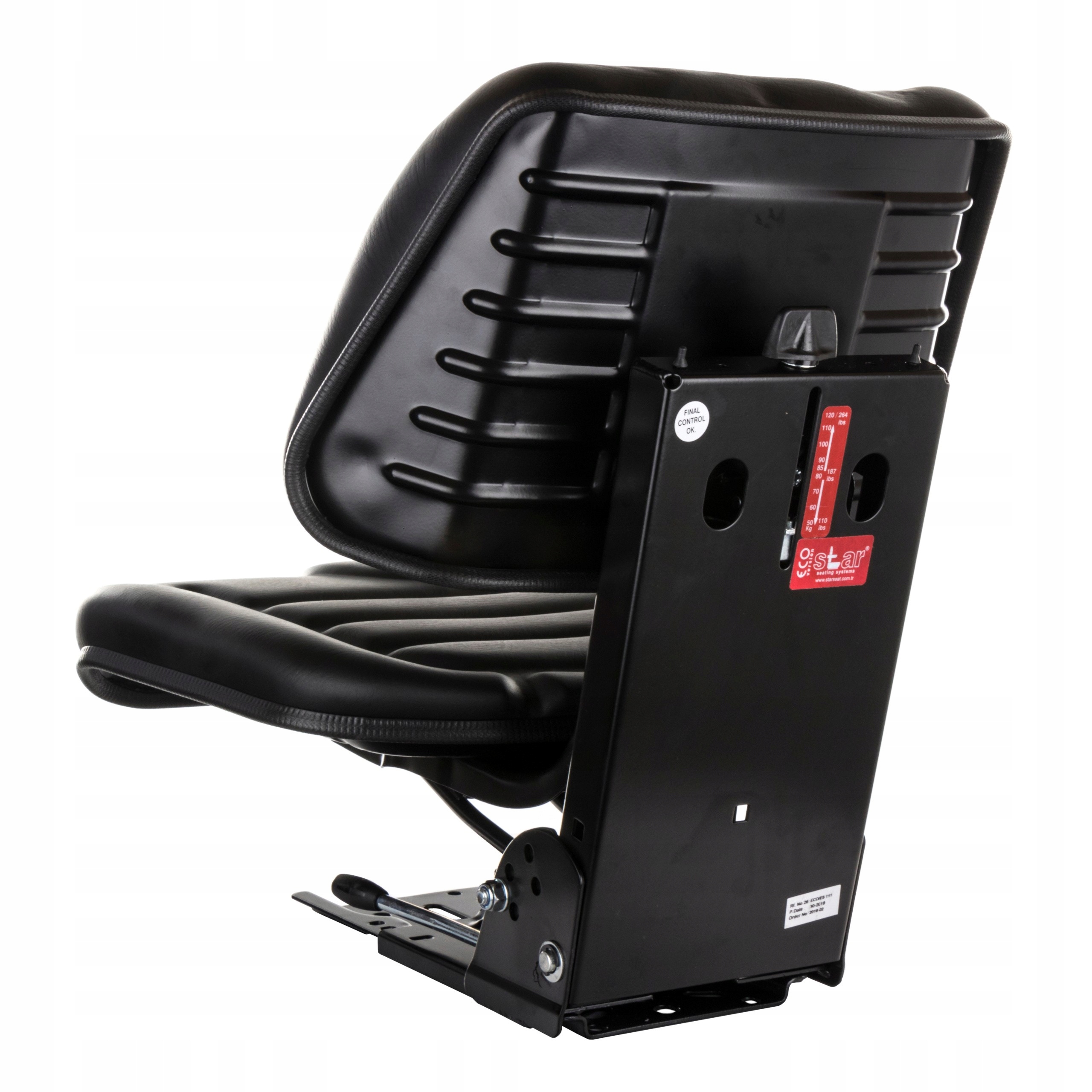 Czarne siedzenie ECO 111 do Ursus C-330 C-360 MF MTZ T-25