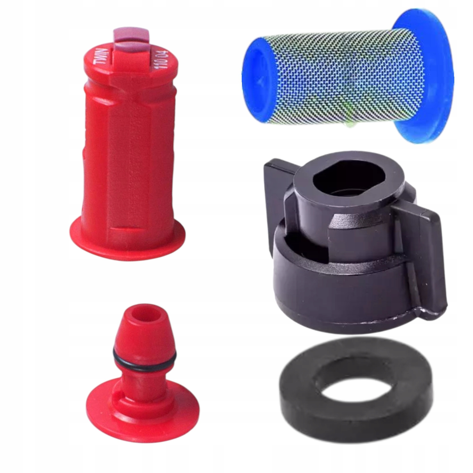 Dysza Albuz TWIN 04 czerwona ceramiczna z filtrem, kołpakiem 8/11
