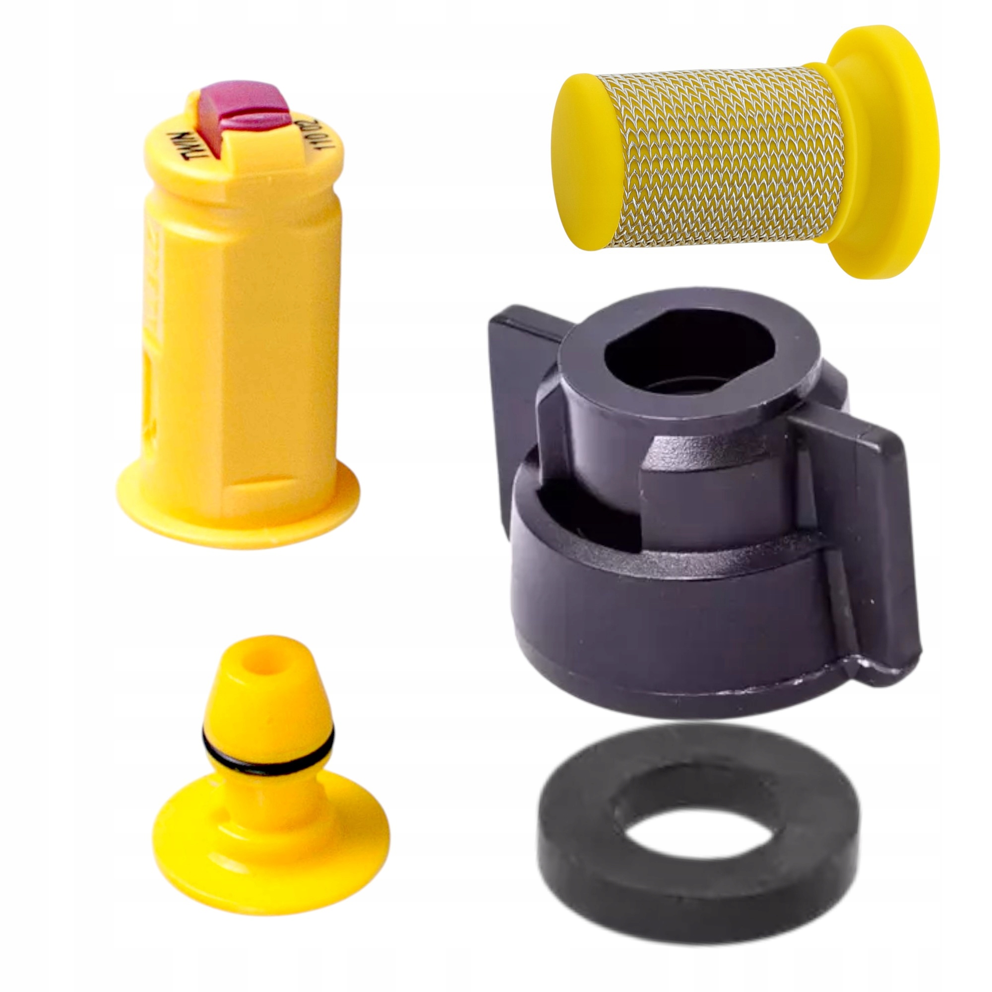 Dysza Albuz TWIN 02 żółta ceramiczna z filtrem, kołpakiem 8/11, uszczelką