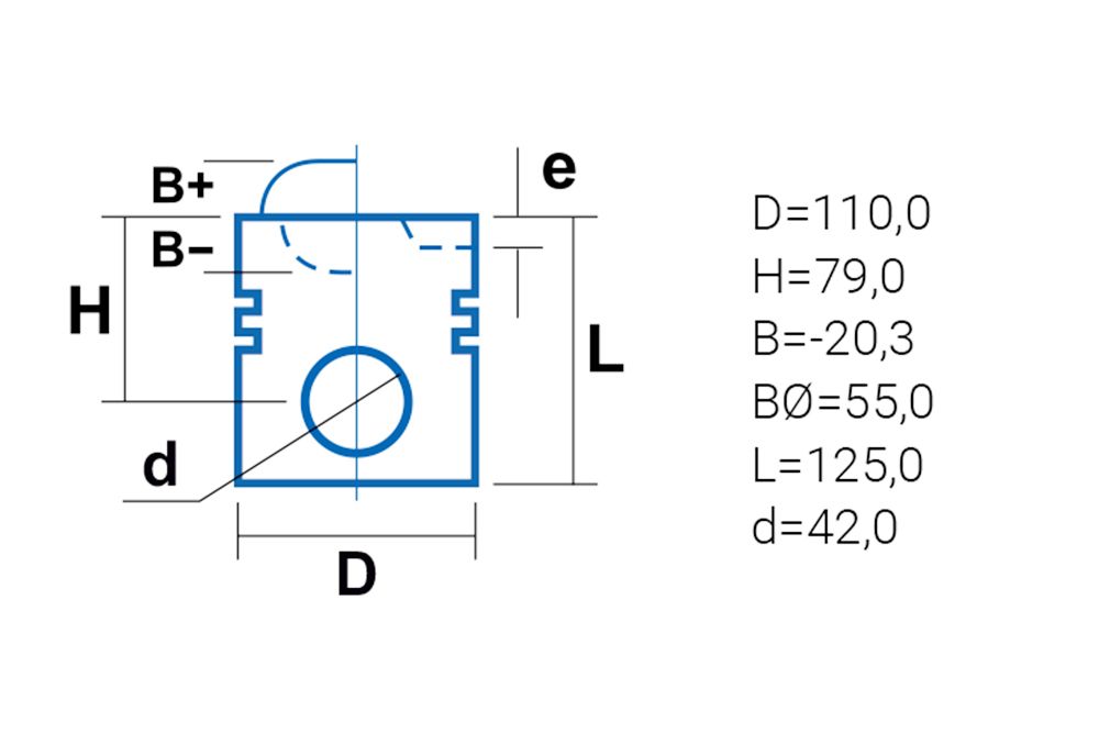 Tłok silnika do MTZ Euro3 DR=55 DN=42 2601004021B