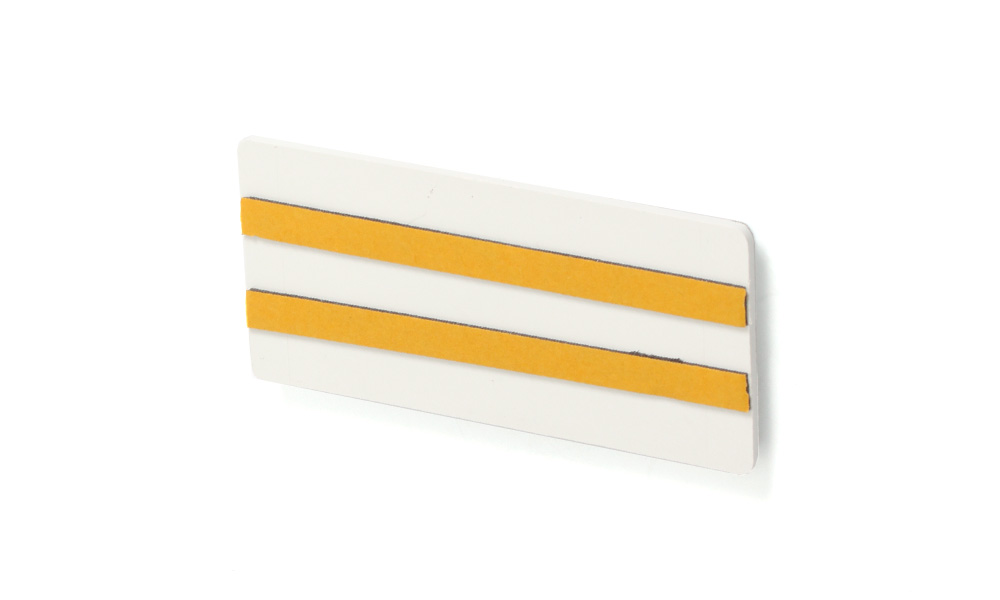 Odblask biały prostokątny przyklejany 105x48mm 12891