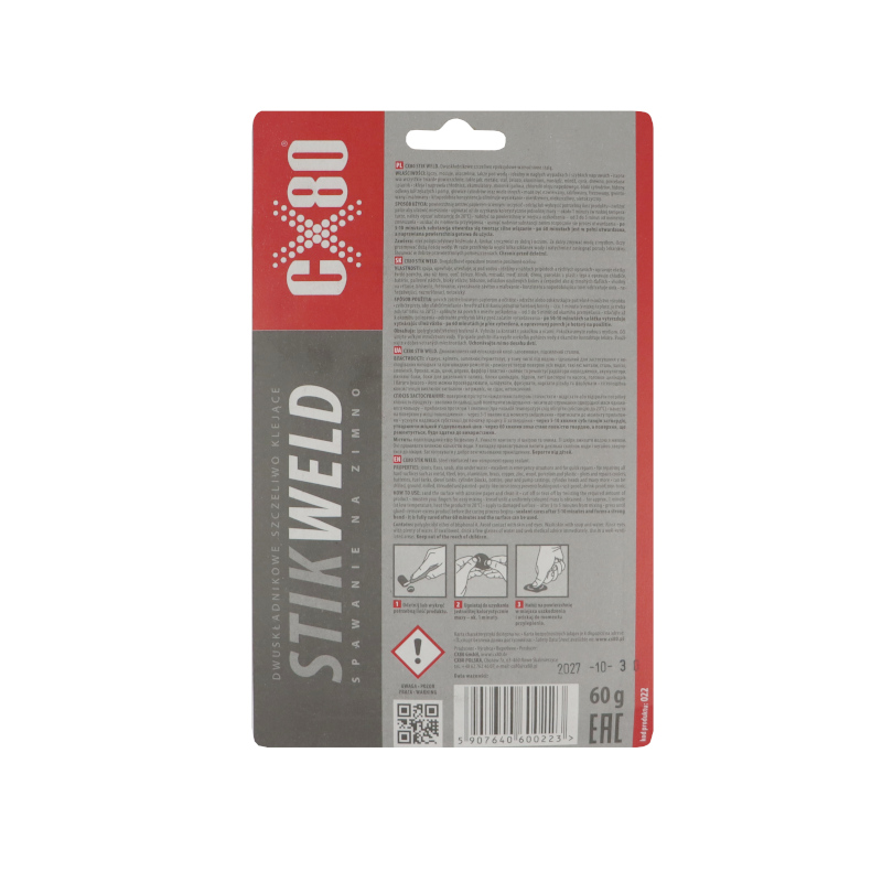 Klej do stali aluminium StikWeld CX-80 14550