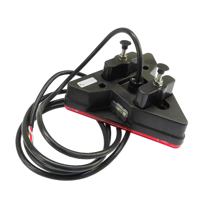 Lampa zespolona tylna 6-funkcyjna kształt trójkąta W68L z światłem cofania LED 12/24V lewa wodoodporna z przewodem 22225