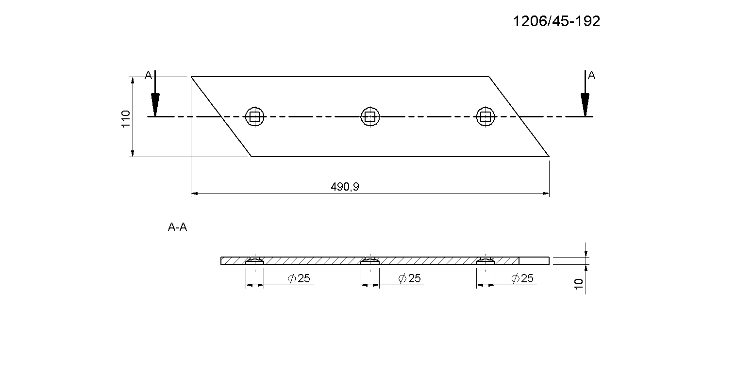 Płoza krótka pługa B200 22808
