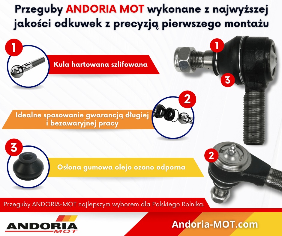 Przegub kątowy drążka do Fiat M22x1.5 ANDORIA 25427