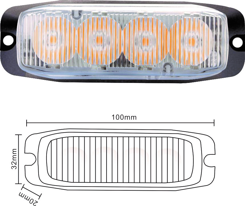 Lampa ostrzegawcza żółta 25935