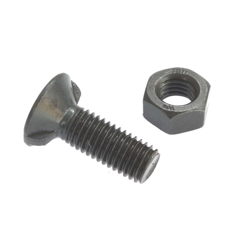 Śruba płużna M12x35 12.9 2 noski szersza z nakrętką Polska 26964