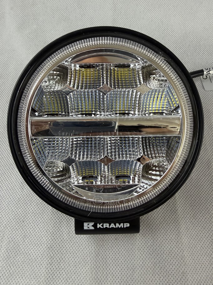 Lampa robocza LED Kramp okrągła 19W 3360 lm 10–110V Ø110×140×42 mm światło rozproszone Deutsch 2-pin 16 LED