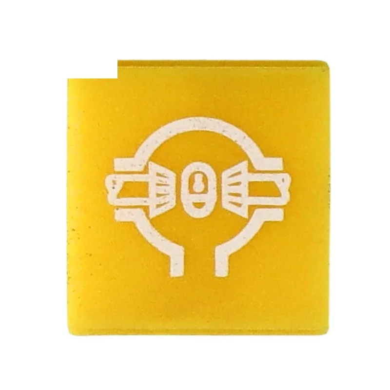 Wkładka symbol przełącznika klawiszowego załączania przedniego napędu żółty odpowiednik uniwersalna ELMOT do Zetor 31945