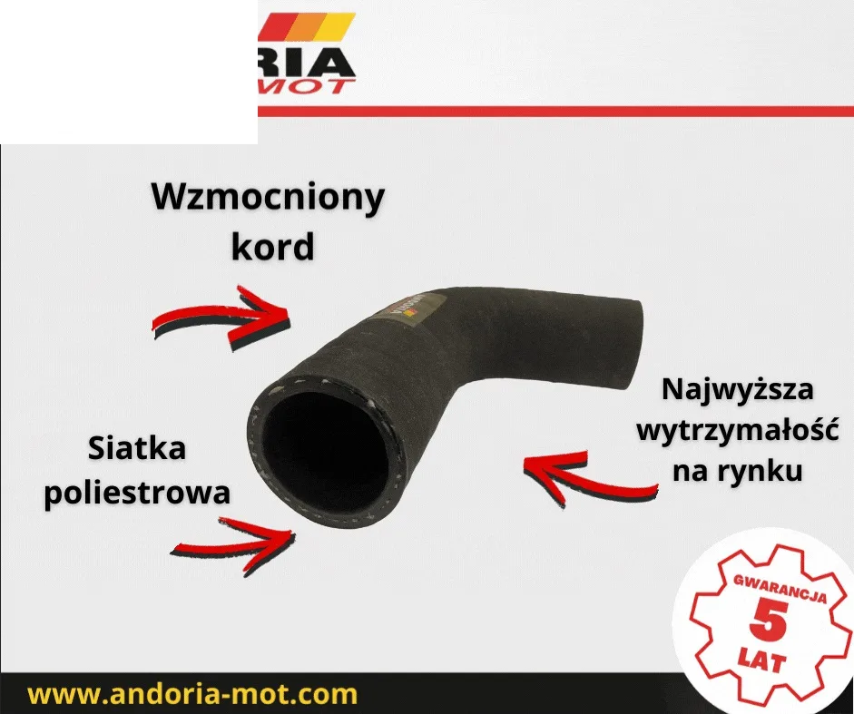 Przewód wąż gumowy zbrojony chłodnicy dolny do Zetor 43733