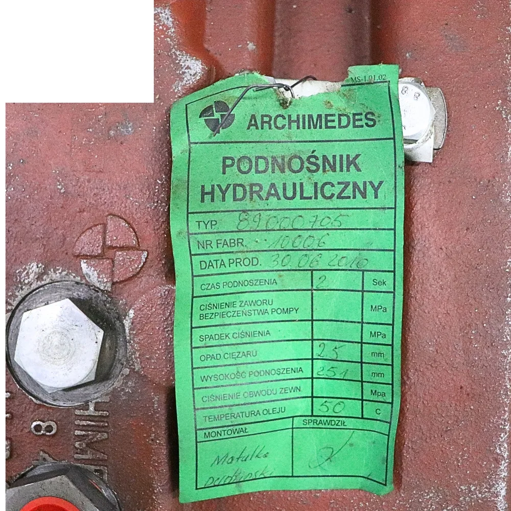 Podnośnik kompletny z ramionami 88100001 z miejscem na ehr ZTS Zetor Ursus Oryginał ARCHIMEDES