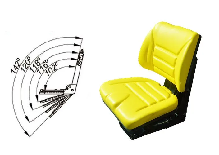 SIEDZENIE UNIWERSALNE PVC DZIELONE FOTEL DO CIĄGNIKA AMORTYZOWANE C330 C360 ZETOR MTZ T25 TURCJA