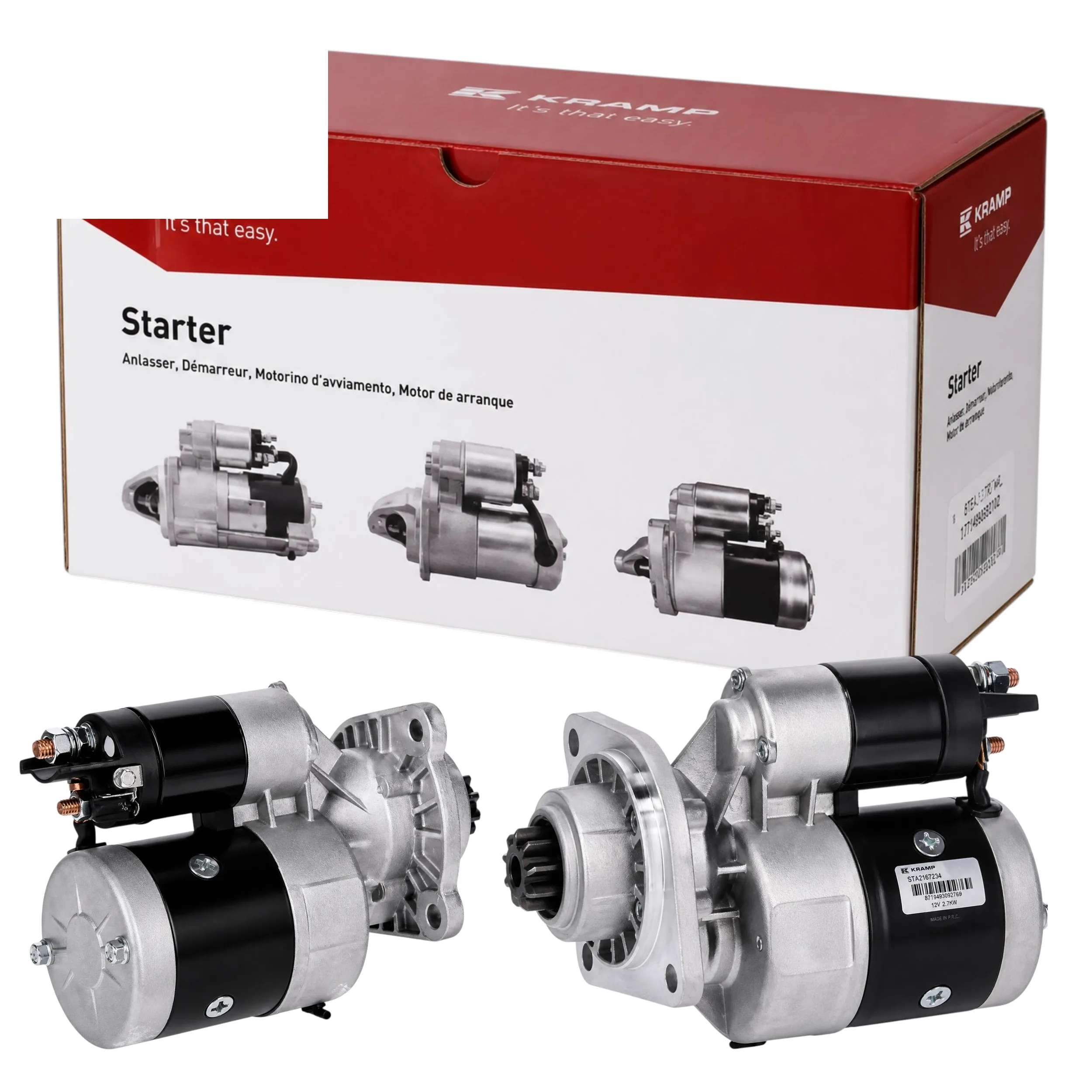 Rozrusznik 12V 2,7 kW 9 zębów Kramp STA2167234 do Zetor Forterra Proxima URIII