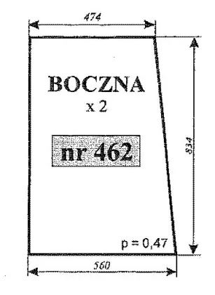 Szyba boczna do Ursus 2802 Ogrodnik 31148