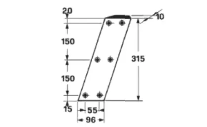 Nóż stały do claas MARKANT 52,55,60,65