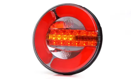 Lampa zespolona tylna W153DD z kondensatorem dynamicznym kierunkowskazem 12V/24V wodoodporna IP68 LED neon z przewodem 35538