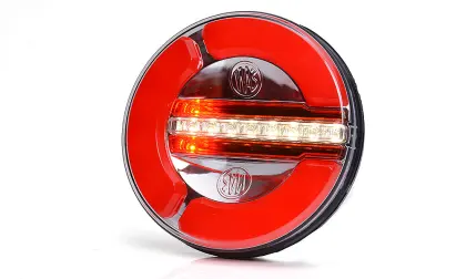 Lampa zespolona tylna okrągła W154 12V/24V wodoodporna IP68 LED neon z przewodem 35539