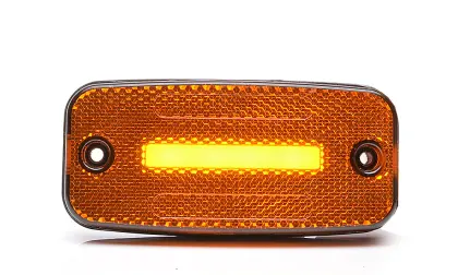 Lampa obrysowa pozycyjna boczna W157 12V/24V wodoodporna IP68 LED pomarańczowa neon z przewodem 35540