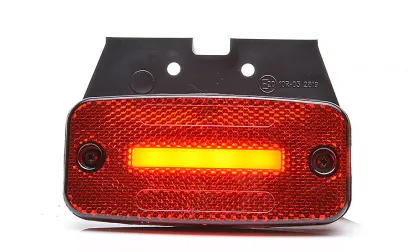 Lampa obrysowa pozycyjna boczna W157 12V/24V wodoodporna IP68 LED czerwona neon z przewodem 35541