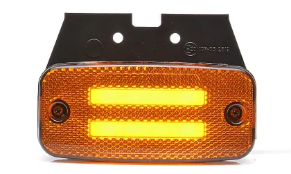 Lampa obrysowa pozycyjna boczna W158 12V/24V wodoodporna IP68 LED pomarańczowa podwójny neon z przewodem 35543