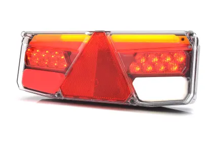 Lampa zespolona tylna naczepy TIR W170DDL 12-24V dynamiczny kierunek wodoodporna IP56 LED z przewodem lewa 35548