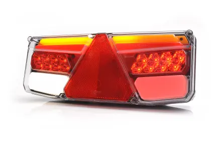 Lampa zespolona tylna naczepy TIR W170DDP 12-24V dynamiczny kierunek wodoodporna IP56 LED z przewodem prawa 35549