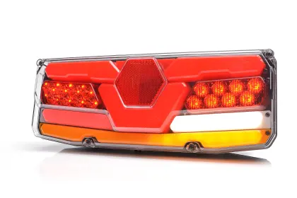 Lampa zespolona tylna naczepy TIR W171DDL 12-24V dynamiczny kierunek wodoodporna IP56 LED z przewodem lewa 35552