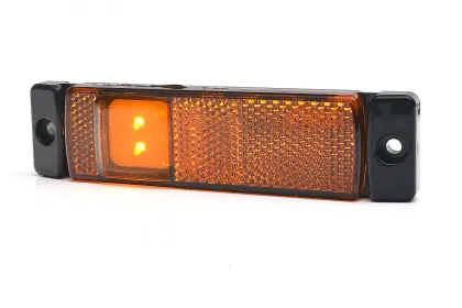 Lampa zespolona pozycyjna obrysowa boczna W45S 2 LED 12V/24V wodoodporna IP68 LED pomarańczowa z przewodem 35557