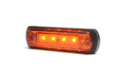 Lampa obrysowa pozycyjna boczna W189 LED 12V/24V wodoodporna IP66/68 pomarańczowa 35569
