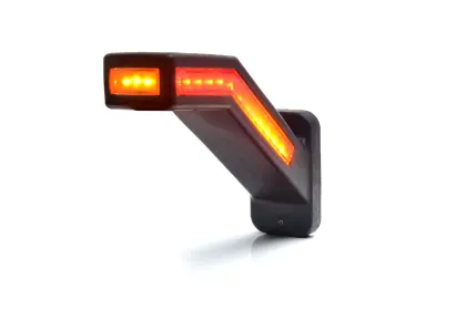 Lampa zespolona obrysowa kątowa trójstronna W168.7DD przednio-tylno-boczna LED 12V/24V wodoodporna IP66/68 neon lewa 35571