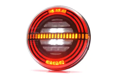 Lampa zespolona tylna okrągła W193 LED 12V/24V wodoodporna IP66/68 uniwersalna prawa, lewa neon kierunek pływający 35577