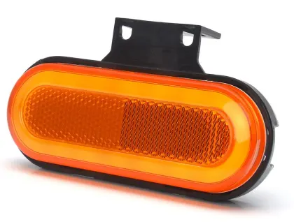 Lampa obrysowa pozycyjna boczna elipsa W198 12V/24V LED wodoodporna IP66/68 pomarańczowa neon 35581