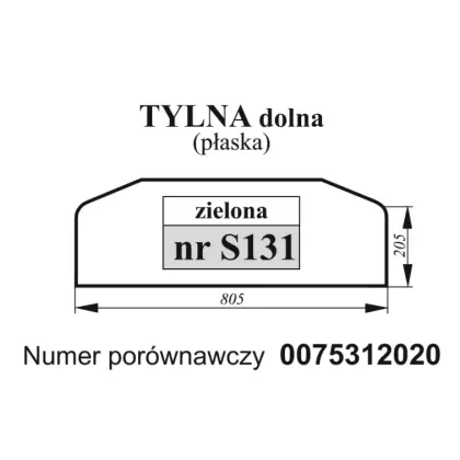 Szyba tylna dolna do Lamborghini 35984