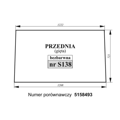 Szyba przednia gięta do FIAT 35991