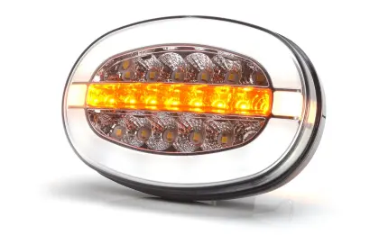 Lampa zespolona przednia elipsa W206 uniwersalna prawa-lewa LED 12V/24V wodoodporna IP66/68 neon 36552