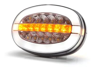 Lampa zespolona przednia elipsa W206 uniwersalna prawa-lewa LED 12V/24V wodoodporna IP66/68 neon 36554