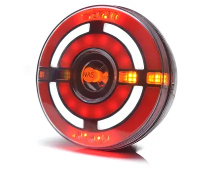 Lampa zespolona tylna projekcyjna W210DD LED 12V/24V wodoodporna IP66/68 lewa neon kierunek pływający 37275