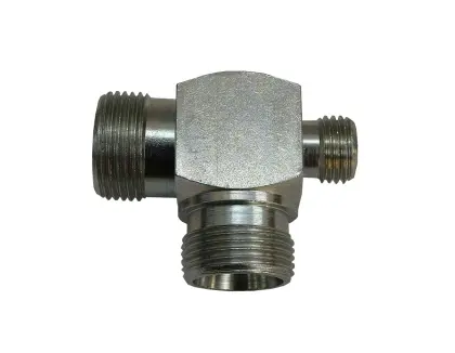 Złącze hydrauliczne trójnik M22x1,5 - M22x1,5 - M14x1,5 15L/15L/8L 38155