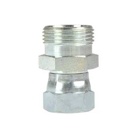 Złącze hydrauliczne proste AB M16x1,5 - M22x1,5 10L/15L stożek starego typu bez oringu 38187