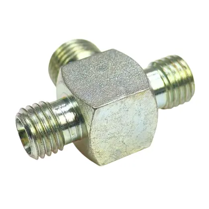 Złącze hydrauliczne trójnik M12 - M14 - M12 6L/8L/6L 38278