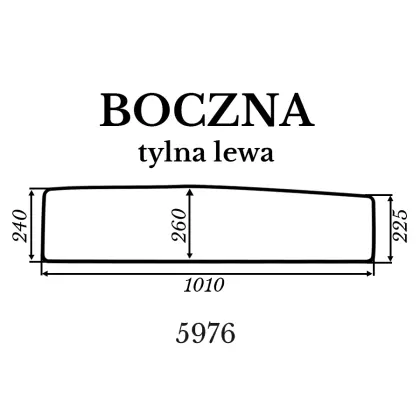 Szyba boczna tylna lewa do Kubota BX231 38807