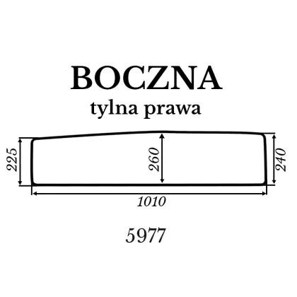 Szyba boczna tylna prawa do Kubota BX231 38808